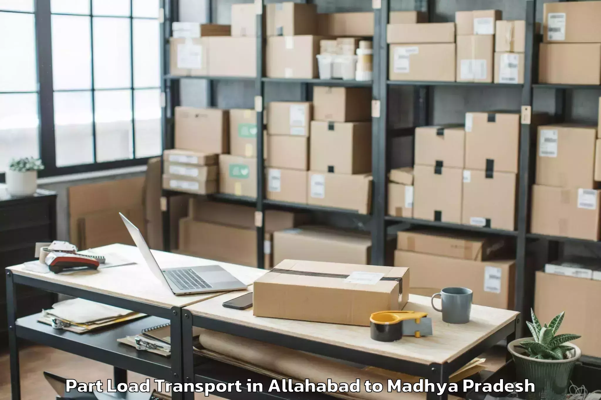 Book Allahabad to Gandhwani Part Load Transport Online